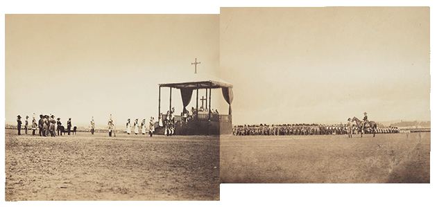 Gustave Le Gray, La Messe au Camp de Châlons and  L’Empereur à la Messe au Camp de Châlons, 1857